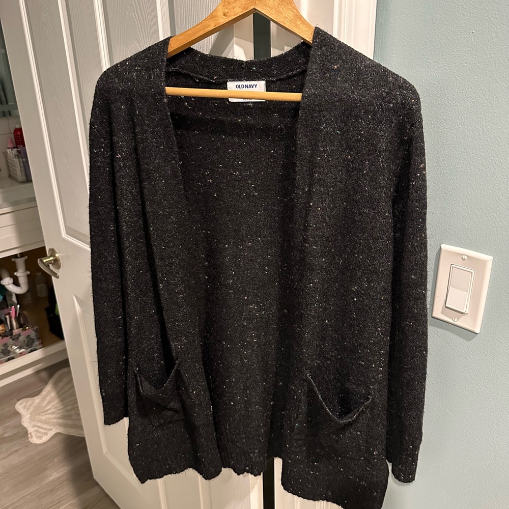 Old Navy Women's Black Speckled Cardigan